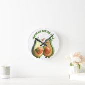 Custom Better Half Avocado Propose Day Gift ラウンド壁時計 (ホーム)