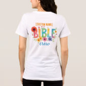 Custom Bible Crew - Rainbow Floral Christian Team トライブレンドＴシャツ (裏面)