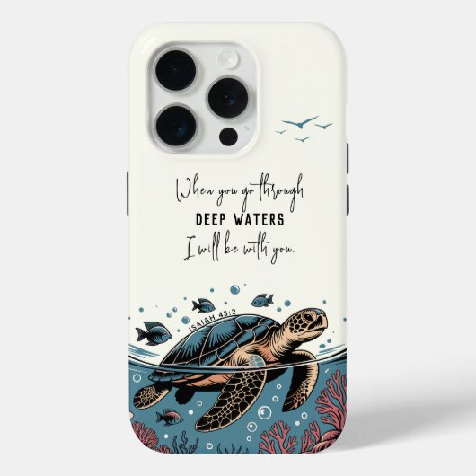 Custom Bible Verse Isaiah 43:2 Christian Gift  Case-Mate iPhoneケース (裏面)