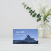 Custom Bible Verse Swiss Alps Photo Template 名刺 (スタンド正面)