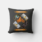 Custom Biker Photo Collage クッション (正面)