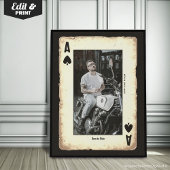 Custom Biker Wall Art, Biker Gift Ace of Spades ポスター