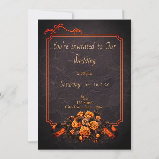 Custom Biker Wedding Invitation 招待状 (裏面)