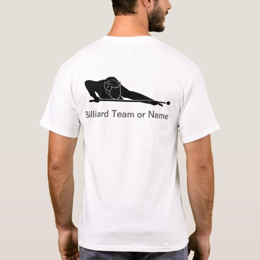 Custom Billiards Pool League Team Gear Tシャツ (裏面)
