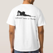 Custom Billiards Pool League Team Gear Tシャツ (裏面)