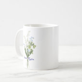 Custom Birth Flower Lily of The Valley コーヒーマグカップ (正面左)