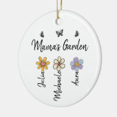 Custom Birth Flower Mug Names, Mama's Garden Gift セラミックオーナメント (左)