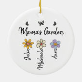 Custom Birth Flower Mug Names, Mama's Garden Gift セラミックオーナメント (裏面)