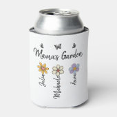 Custom Birth Flower Mug Names, Mama's Garden Gift 缶クーラー (缶正面)