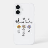 Custom Birth Flower Mug Names, Mama's Garden Gift iPhone 16ケース (裏面)