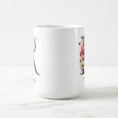 Custom Birth Flower Mug, Wildflower Monogram Mug コーヒーマグカップ (中央)