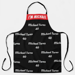 Custom Birthday Apron - Funny Name & Age! エプロン