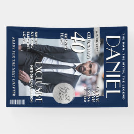 Custom Birthday Banner, Magazine Cover for Men 横断幕