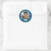 Custom Birthday Boy Photo Envelope Seal Sticker  ラウンドシール (バッグ)