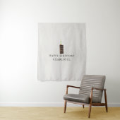 Custom Birthday Cake Name Flag Fabric Banner タペストリー (インサイチュ)