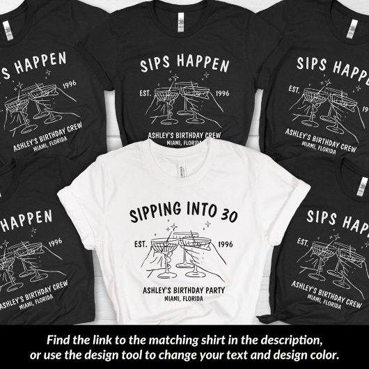 Custom  Birthday Crew Birthday Trip Group Matching Tシャツ