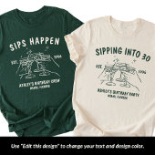 Custom  Birthday Crew Birthday Trip Group Matching Tシャツ