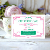 Custom Birthday Gift Certificate カード