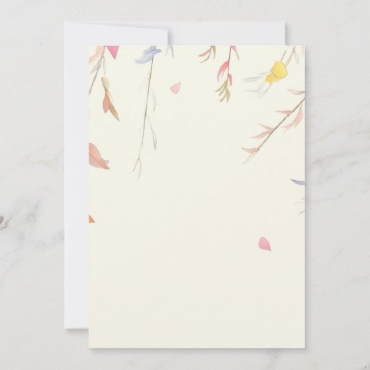 Custom Birthday Invitation with Cute Foxes 招待状 (裏面)