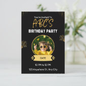 Custom Birthday Invitation with Photo 出欠カード (スタンド正面)