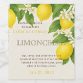 Custom Birthday Limoncello Bottle Label ワインラベル (シングルラベル)