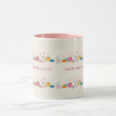 Custom Birthday Mug – Cream Confetti & Cake Doodle マグカップ (中央)
