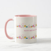 Custom Birthday Mug – Cream Confetti & Cake Doodle マグカップ (左)