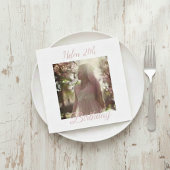 Custom Birthday Napkins with Photo - Personalized スタンダードカクテルナプキン