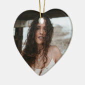 Custom Birthday Ornament with Photo & Message セラミックオーナメント (左)