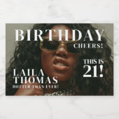 Custom Birthday Party Magazine Cover Cheers リキュールボトルラベル (シングルラベル)