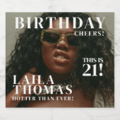 Custom Birthday Party Magazine Cover Cheers リキュールボトルラベル (シングルラベル)