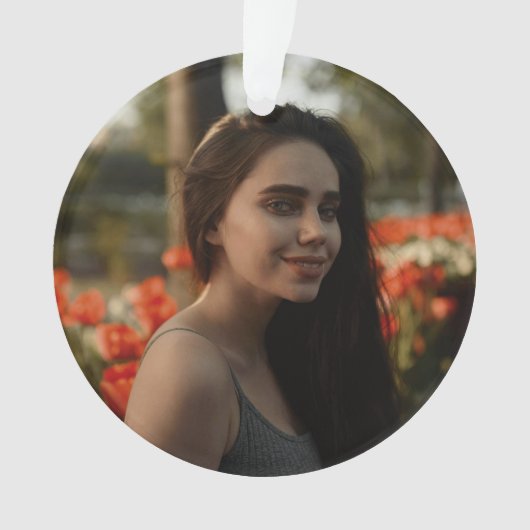 Custom Birthday Photo Keepsake Ornament オーナメント (正面)
