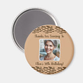 Custom Birthday Photo Name 50th Birthday Thank You マグネット (正面/裏面)