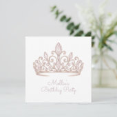 Custom Birthday Princess Blush Pink Invitations 招待状 (スタンド正面)