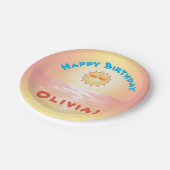 Custom Birthday SoCal Sunset ペーパープレート (アングル)