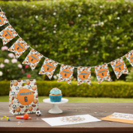 Custom Birthday Sports Theme バンティングフラッグ