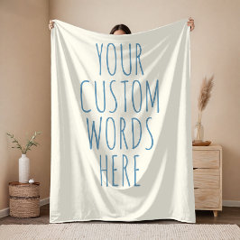 Custom Birthday Text Blanket Gift for Women or Mom フリースブランケット