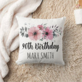 Custom Birthday Throw Pillow クッション (ブランケット)