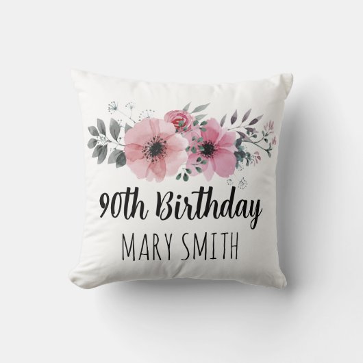 Custom Birthday Throw Pillow クッション (正面)
