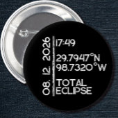 Custom Black 2026 Solar Eclipse 缶バッジ