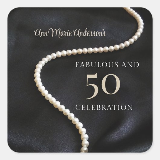 Custom Black 50 and Fabulous スクエアシール (正面)