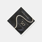 Custom Black 50 and Fabulous スタンダードカクテルナプキン (角)