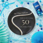 Custom Black 50 and Fabulous ペーパープレート (パーティー)