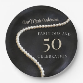 Custom Black 50 and Fabulous ペーパープレート