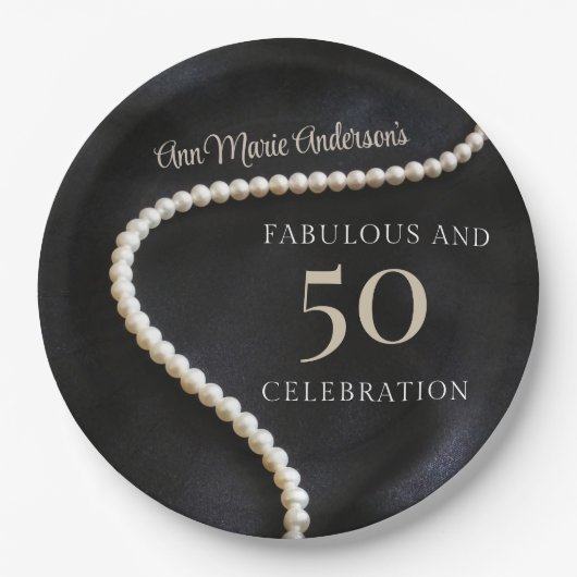 Custom Black 50 and Fabulous ペーパープレート (正面)
