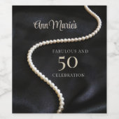 Custom Black 50 and Fabulous ワインラベル (シングルラベル)