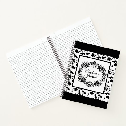 Custom Black And White Journal Spiral Notebook ノートブック (内部)