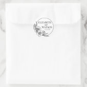 Custom Black and White Wedding Create Your Own DIY ラウンドシール (バッグ)