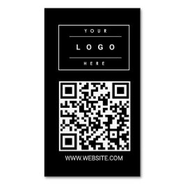 Custom Black Business Logo and Website Magnet Card マグネット名刺