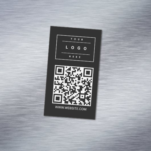 Custom Black Business Logo and Website Magnet Card マグネット名刺 (インサイチュ)